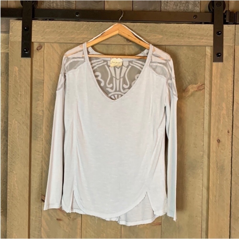 Free People dove gray Gatsby tunic top Size Small - Picture 4 of 12